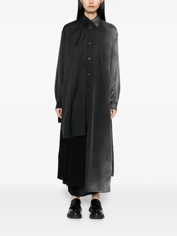 Yohji Yamamoto asymmetric-hem Shirt | Grey | FARFETCH CA