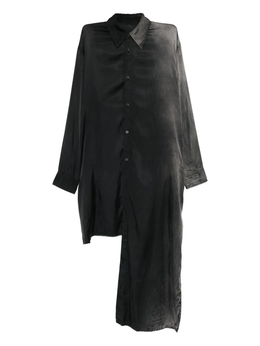 Yohji Yamamoto Blouse met asymmetrische afwerking Grijs