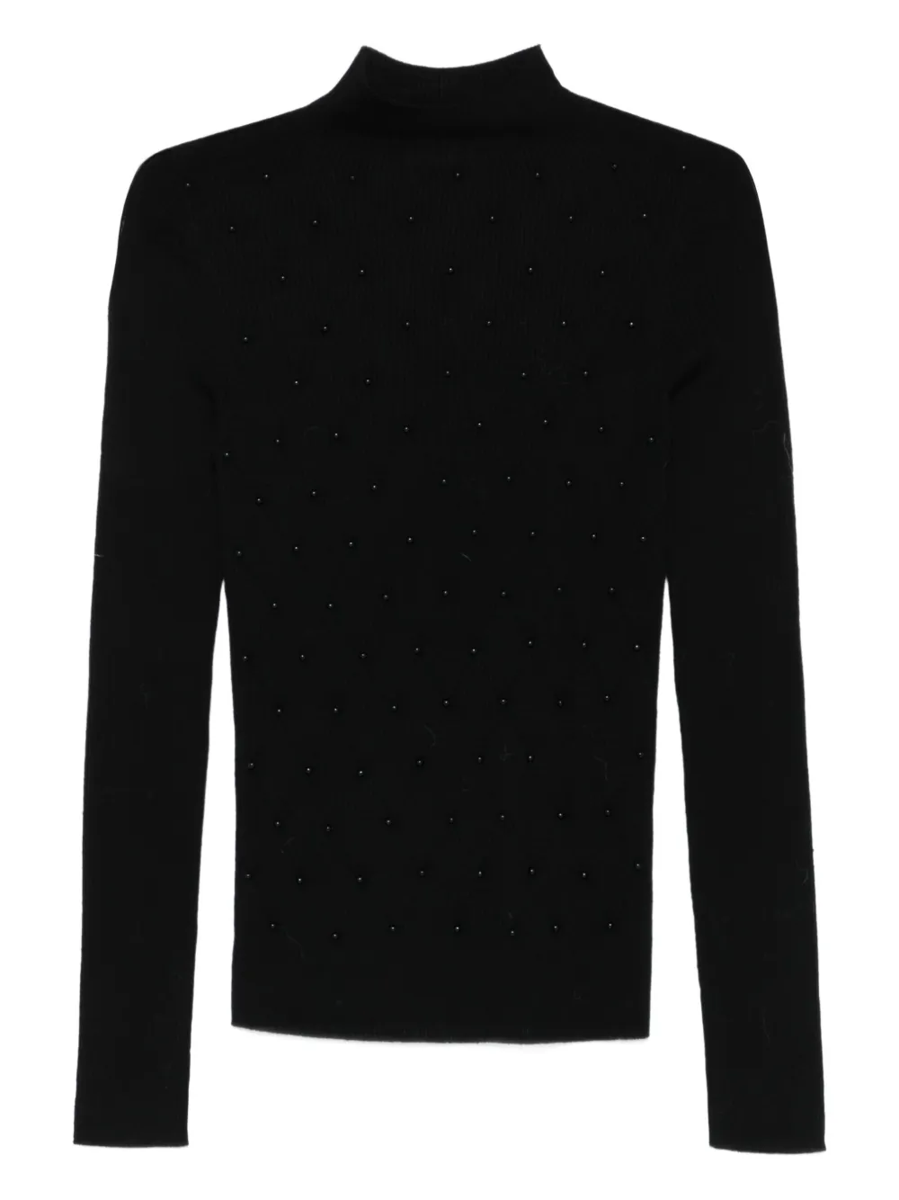 LIU JO ribbed high-neck sweater Zwart