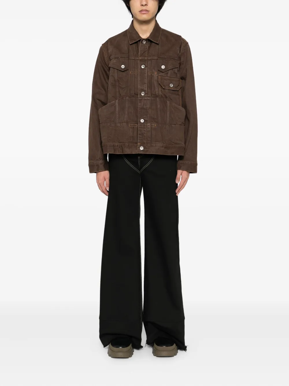 sacai cotton denim jacket Bruin