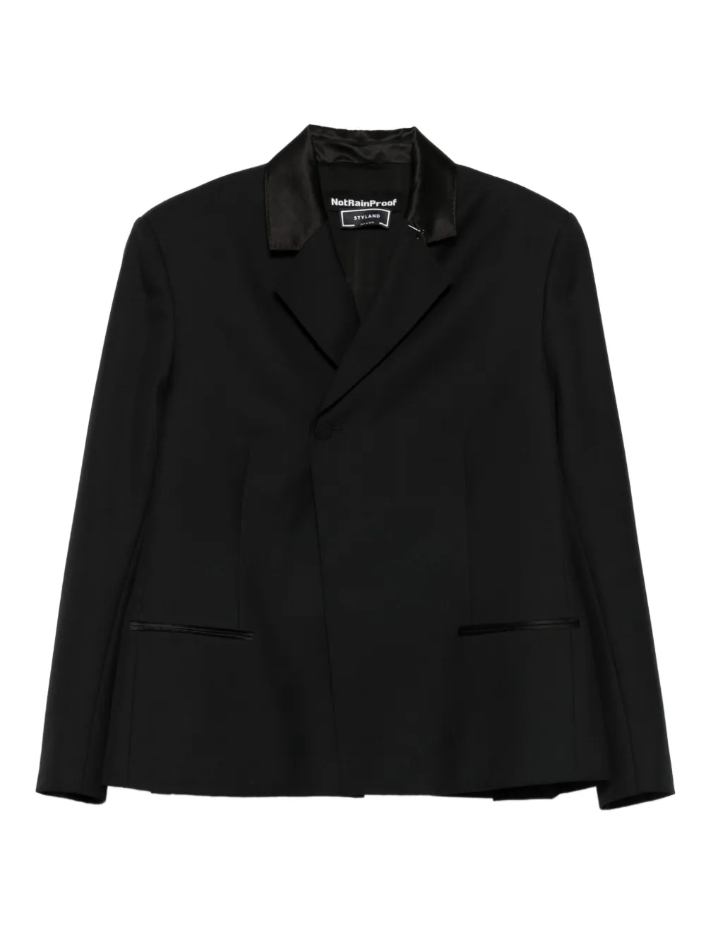 velvet-collared wool jacket