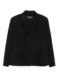 STYLAND velvet-collared wool jacket - Black