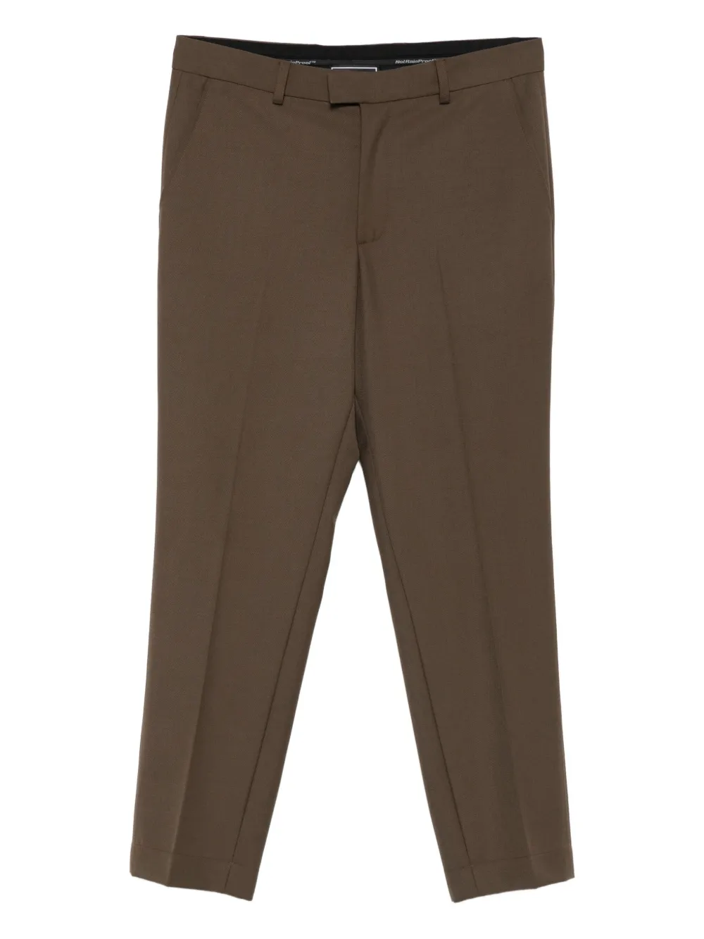 pressed-crease trousers