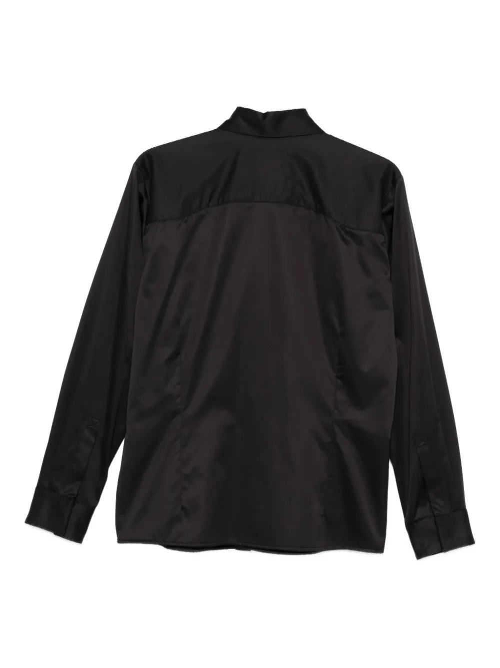 Styland Panelled Cotton Shirt In Black