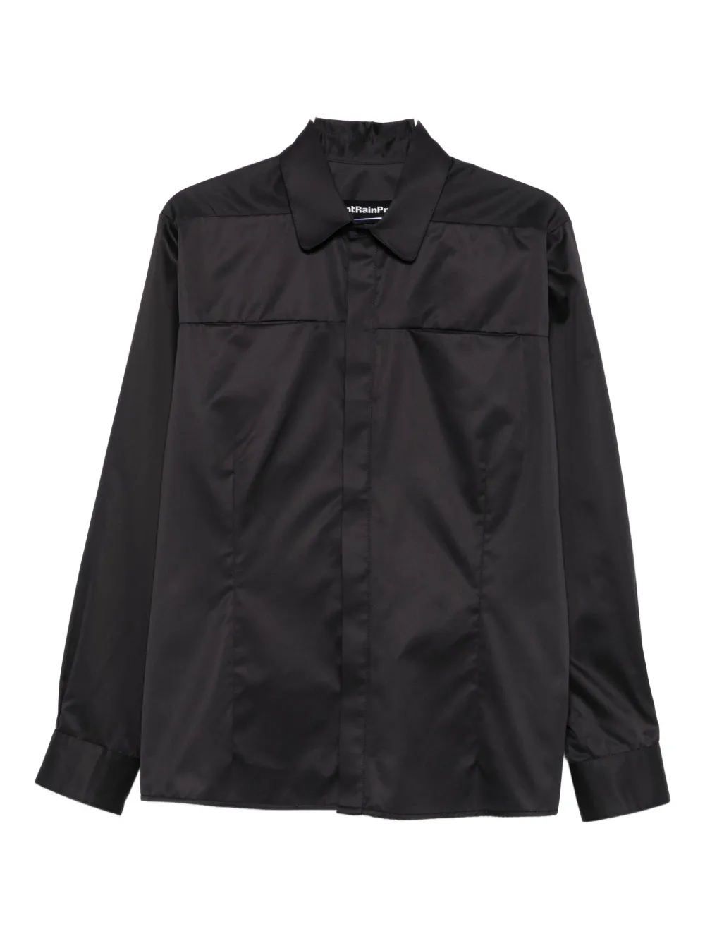 Styland Panelled Cotton Shirt In Black