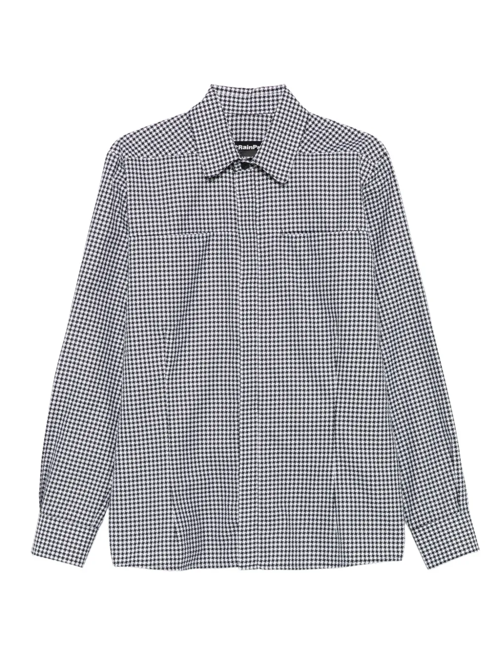 gingham-check cotton shirt