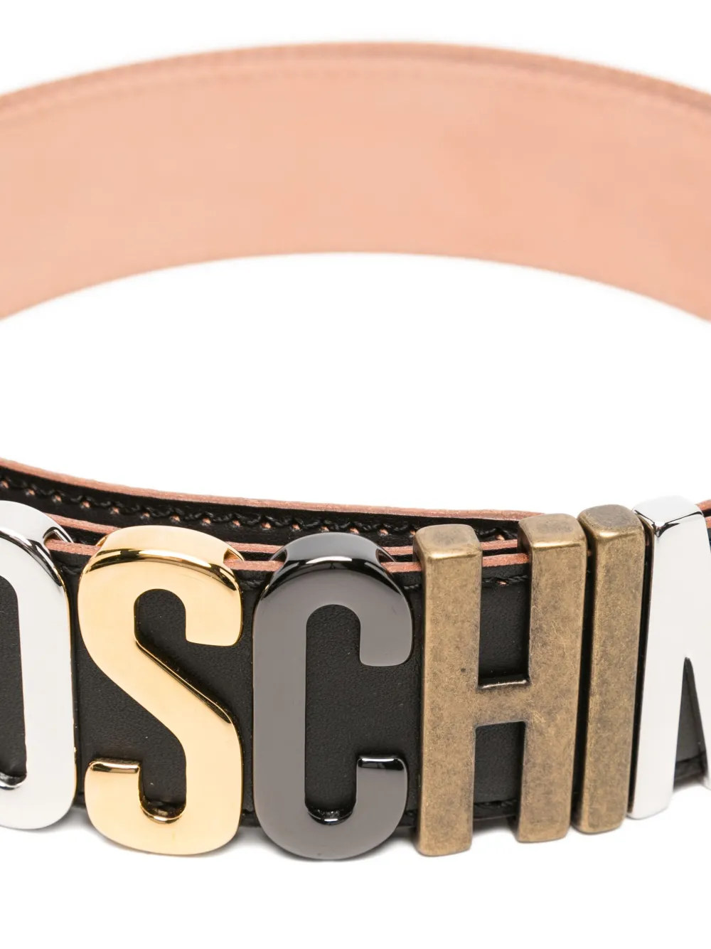 Moschino Riem met logo - Zwart