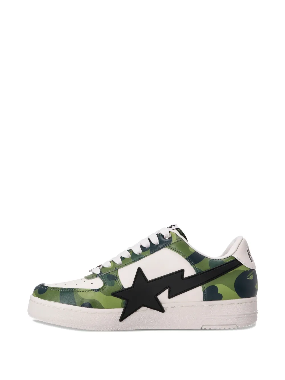 A Bathing Ape Camouflage Star Sneakers In Multi