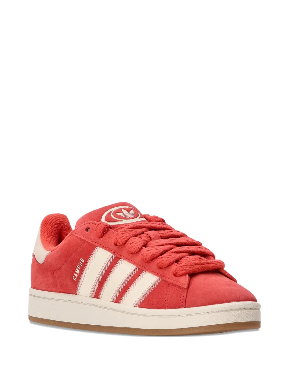 adidas Originals suede leather three-stripe sneakers Red