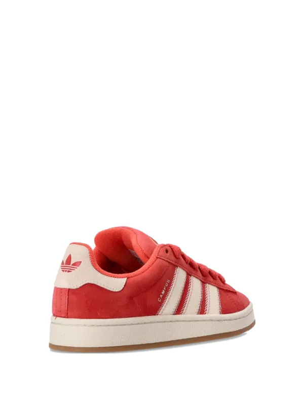 Adidas Suede Leather three-stripe Sneakers | Red | FARFETCH