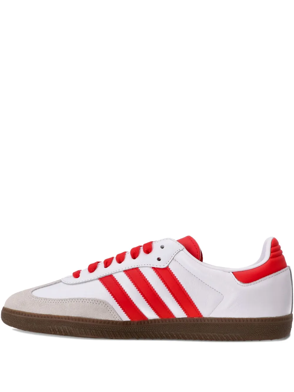 Adidas Originals Samba three-stripe sneakers Red