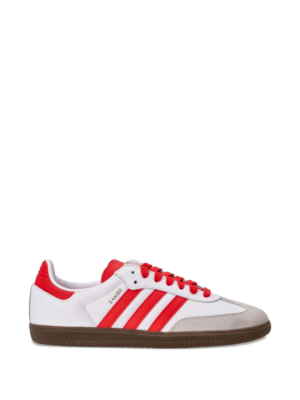 adidas Originals Samba three-stripe sneakers Red