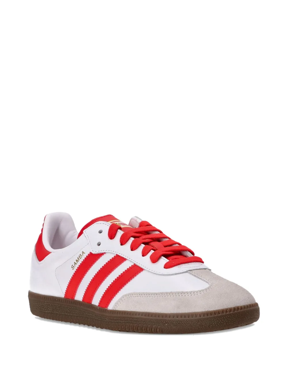 adidas Originals Samba three-stripe sneakers Red