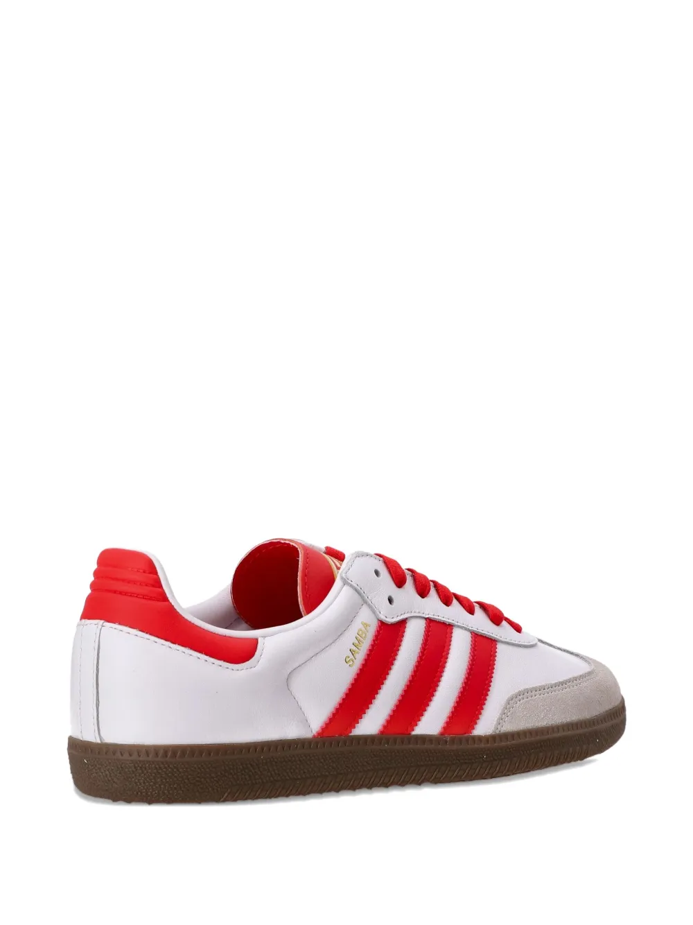 adidas Originals Samba three-stripe sneakers Red