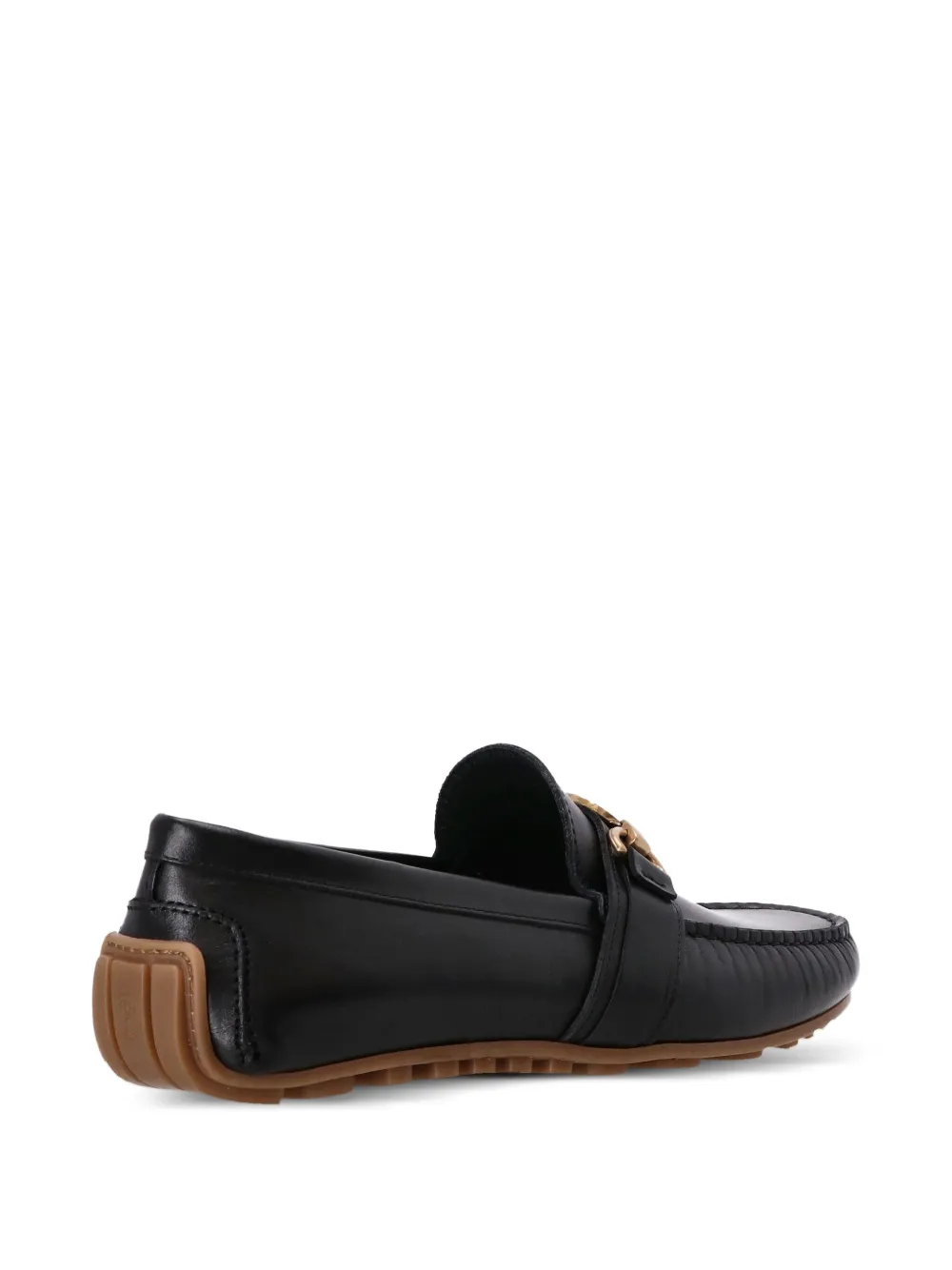 Moschino Leren loafers met medaillon Zwart