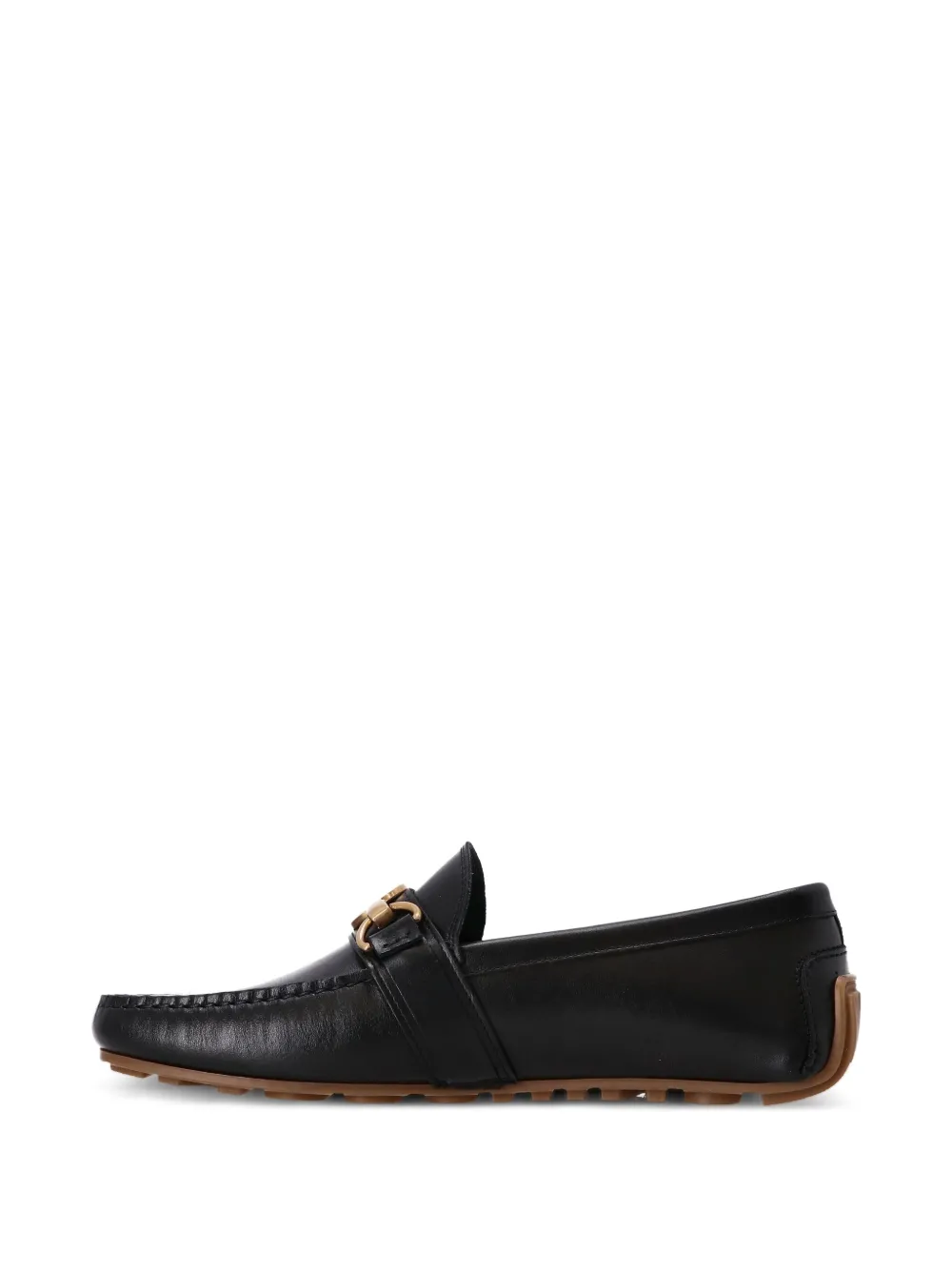 Moschino Leren loafers met medaillon Zwart