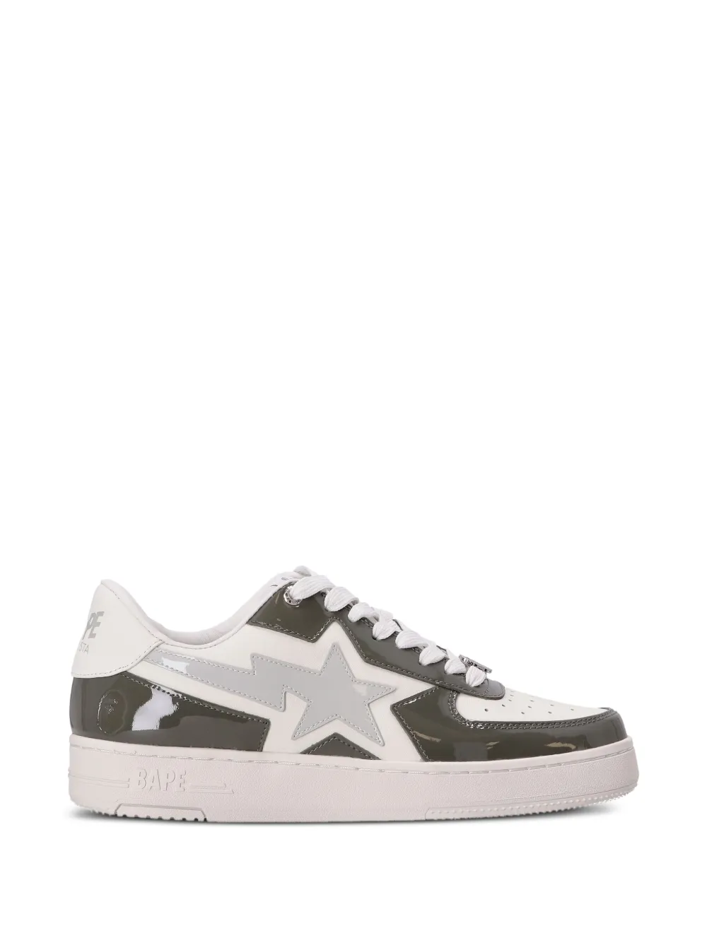 A BATHING APE STA leren sneakers met logopatch Grijs