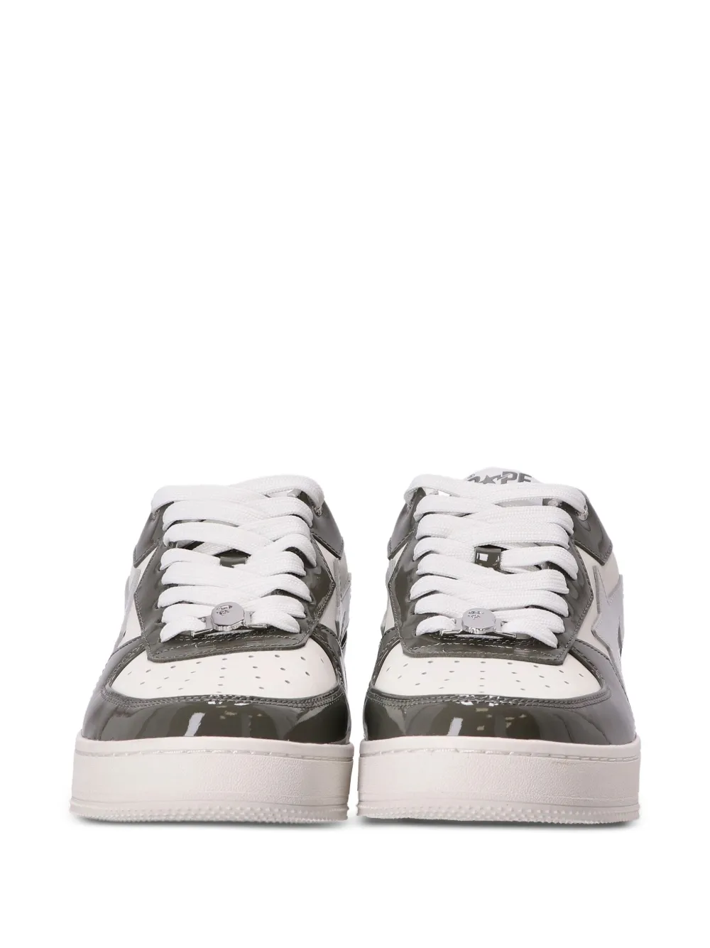 A BATHING APE STA leren sneakers met logopatch Grijs
