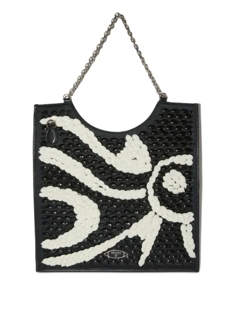 PUCCI embroidered fold tote bag