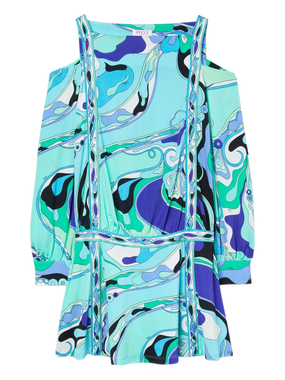 PUCCI Jurk met print Blauw