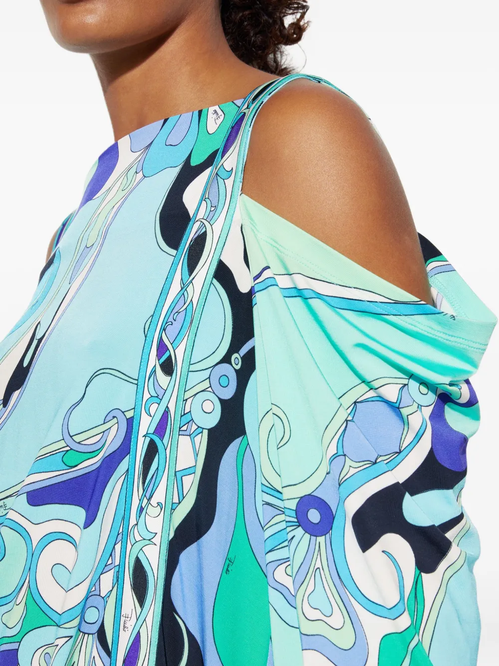 PUCCI Jurk met print Blauw
