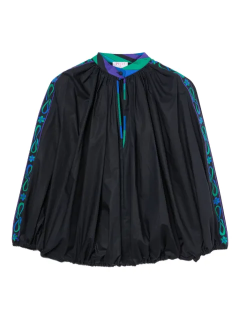 PUCCI mandarin-neck embroidered blouse