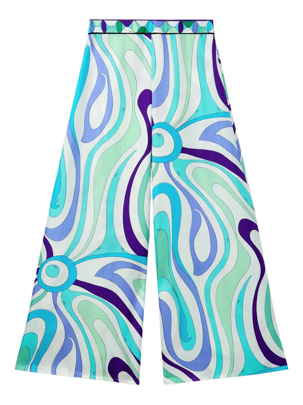 PUCCI swirl-print wide-leg trousers - Paars