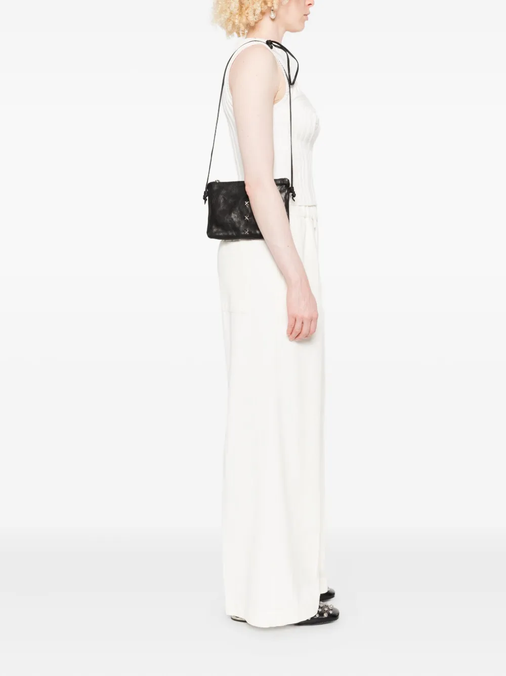 SOMMET leather cross-stitch satchel | Image 2