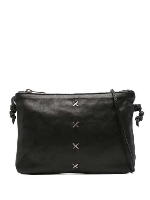SOMMET leather cross-stitch satchel