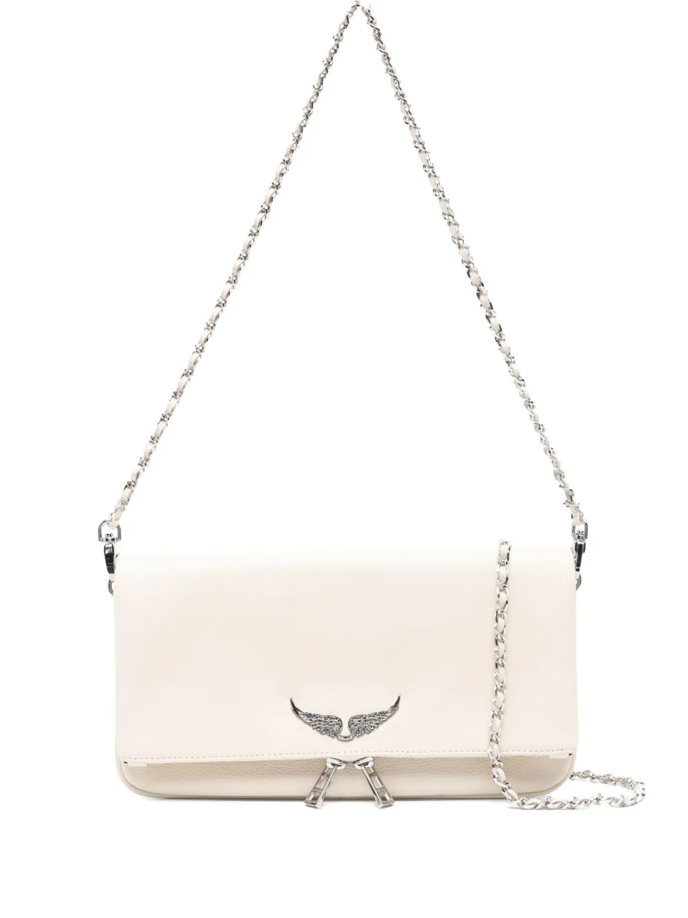 Zadig&Voltaire Rock leather shoulder bag Beige