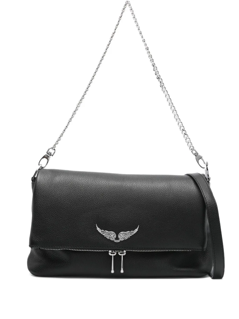 Zadig&Voltaire Rock crystal-wing shoulder bag Zwart