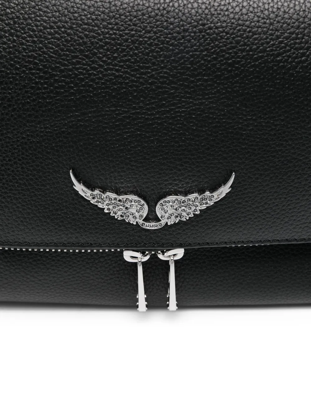 Zadig&Voltaire Rock crystal-wing shoulder bag Zwart