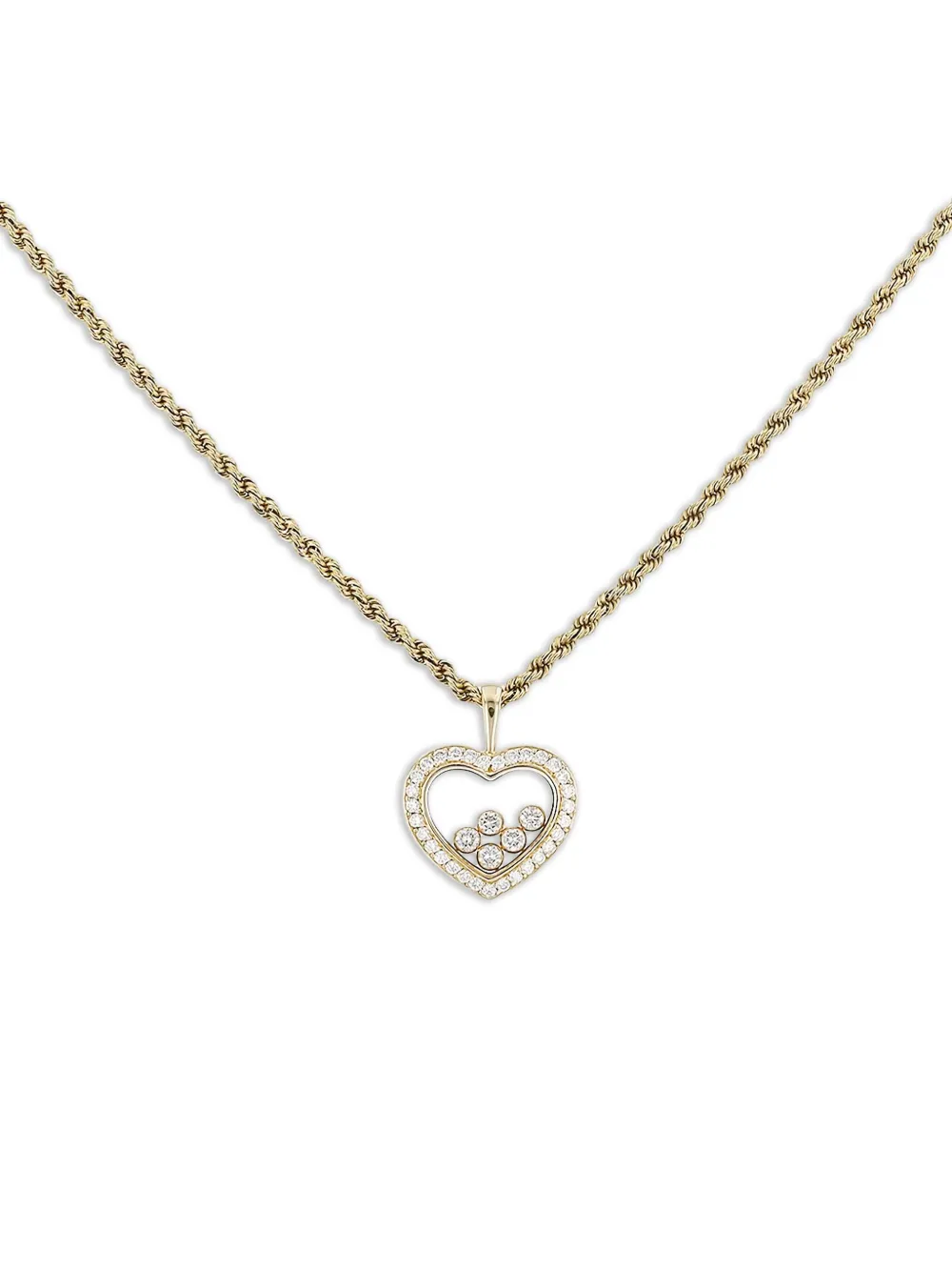 18K yellow gold Happy Diamonds necklace