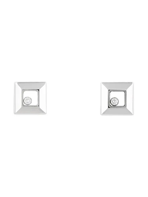 Chopard Pre-Owned aretes Icon  en oro blanco de 18kt con diamante