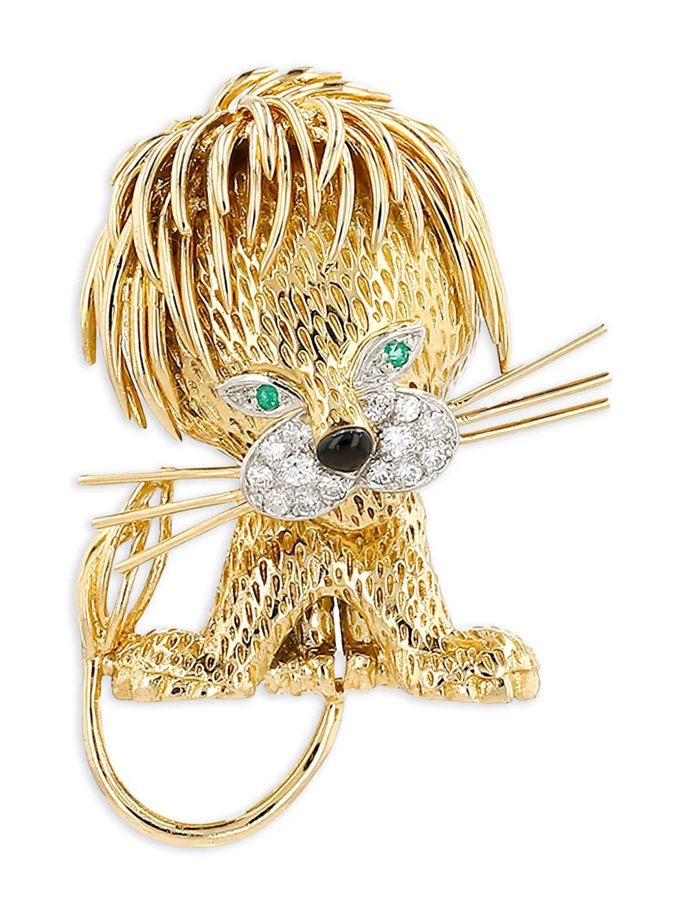 Van Cleef & Arpels Pre-Owned 1960 18kt yellow gold Lion Ebouriffé brooch | Gold | Image 1