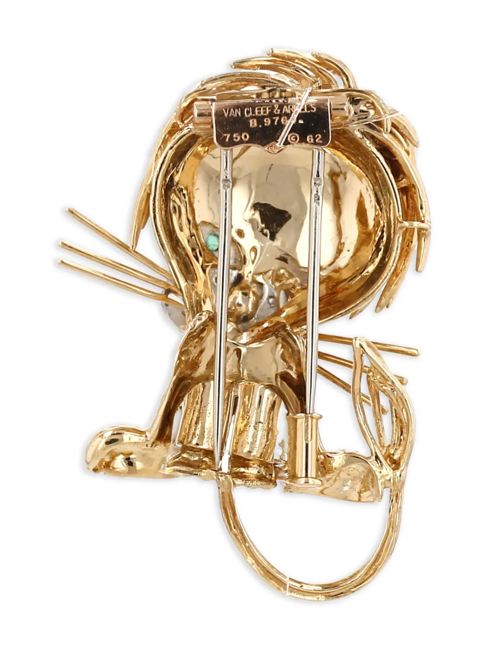 Van Cleef & Arpels Pre-Owned 1960 18kt yellow gold Lion Ebouriffé brooch | Women | Image 2