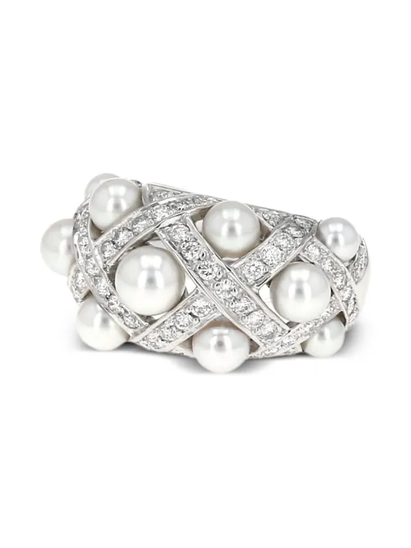 CHANEL Pre-Owned バロック ダイヤモンド リング | シルバートーン