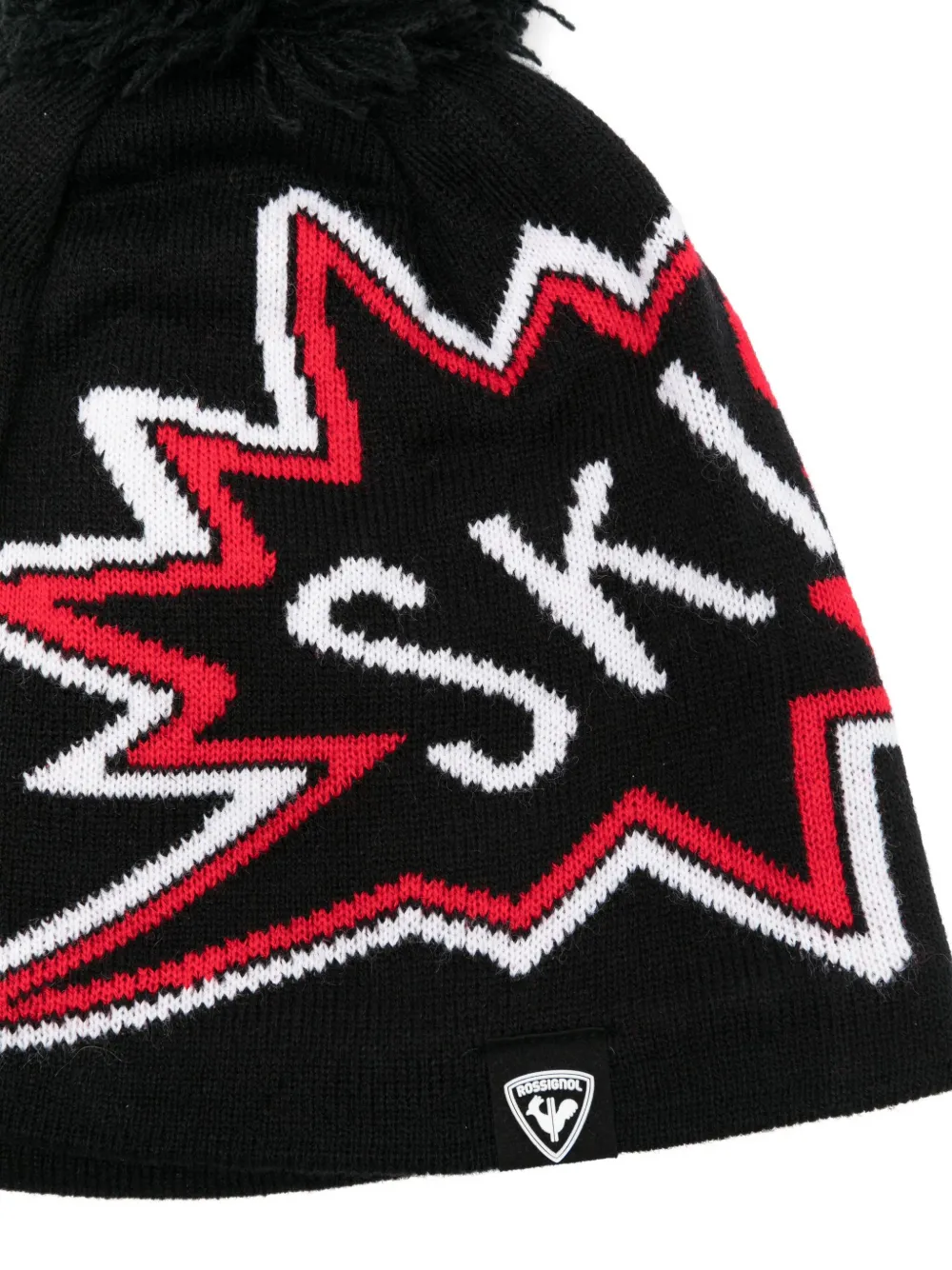 Rossignol pom-pom knitted beanie - Zwart