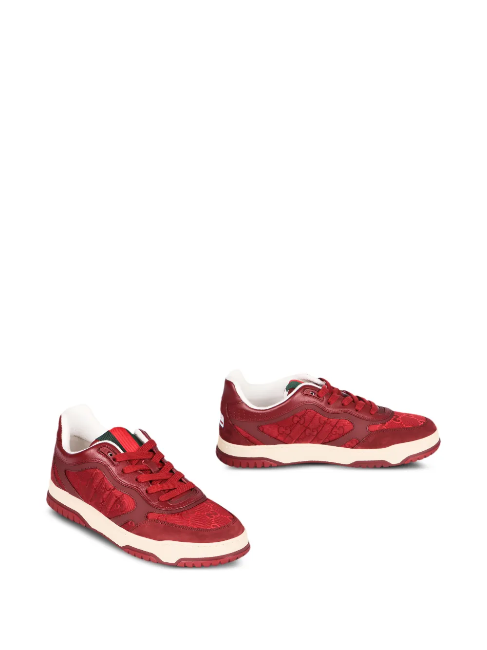 Gucci Re-Web panelled sneakers Red