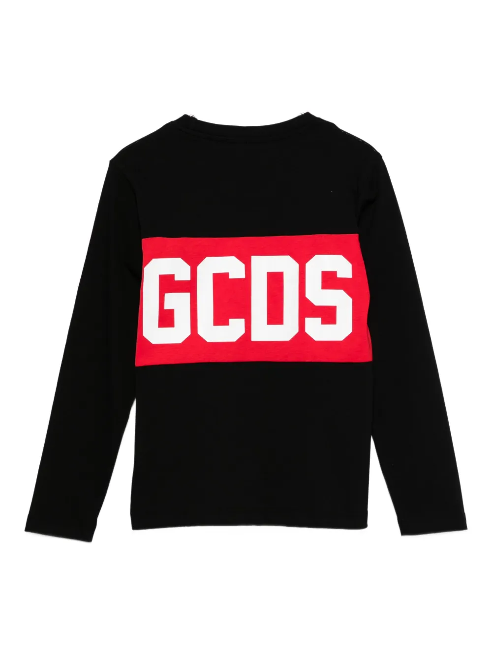 Gcds Logo Long-sleeve T-shirt In Black