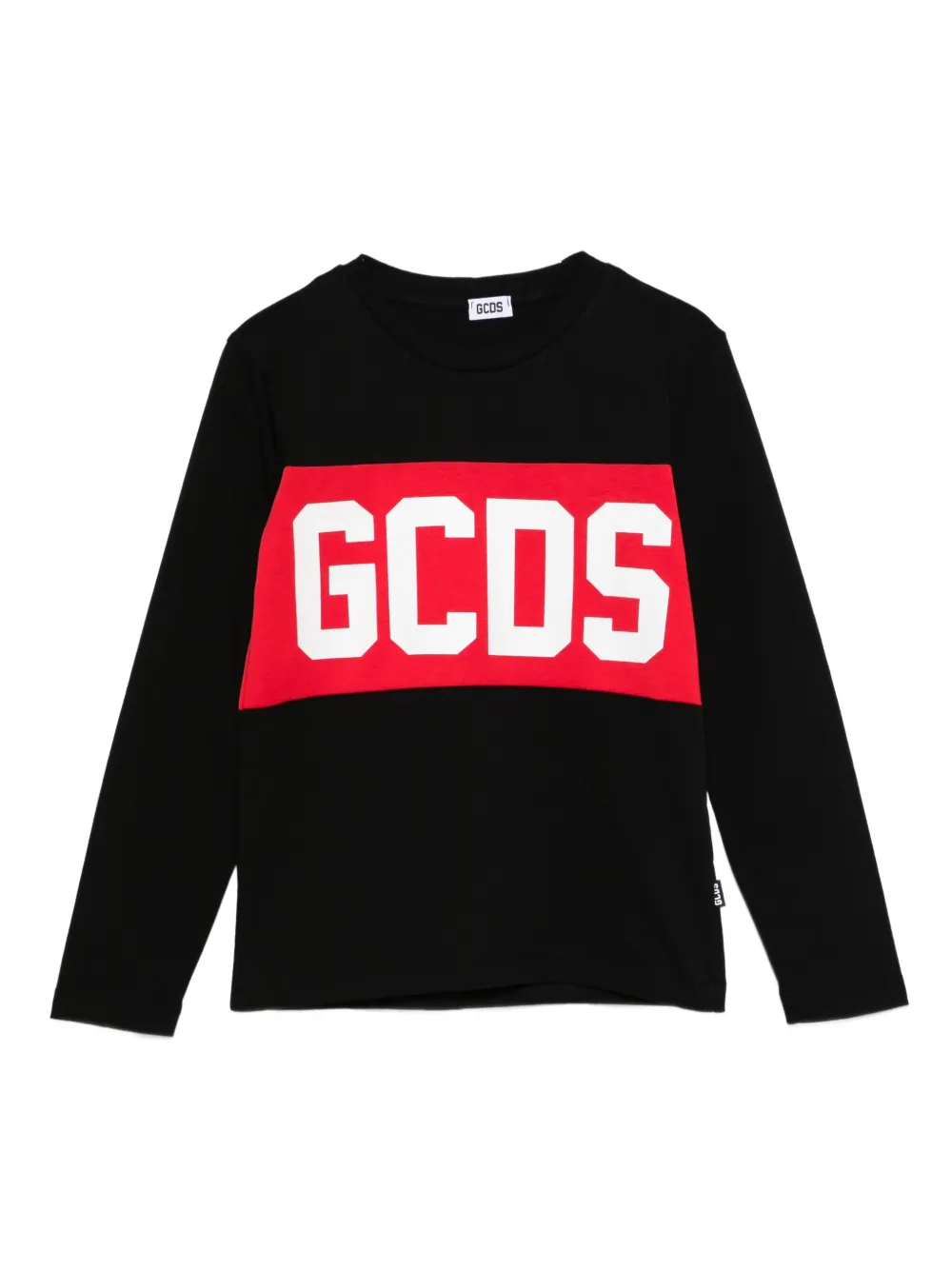 Gcds Kids logo long-sleeve t-shirt Zwart