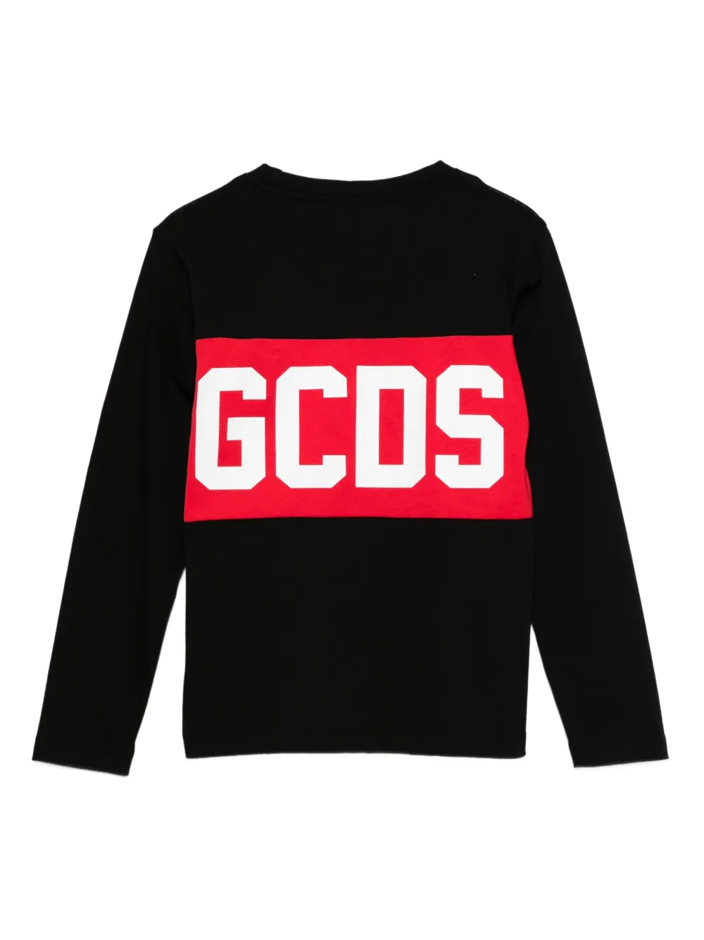 Gcds Kids logo long-sleeve t-shirt Zwart