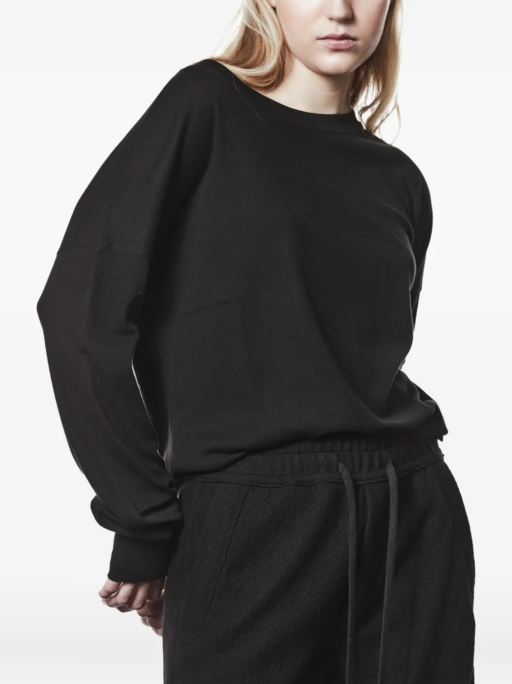 Thom Krom dropped-shoulder long-sleeved T-shirt | Black | Image 1