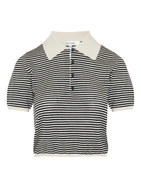 FRAME playera tipo polo con rayas estampadas