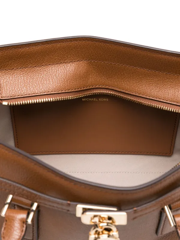Michael Kors Small Hamilton Leather Satchel | Brown | FARFETCH
