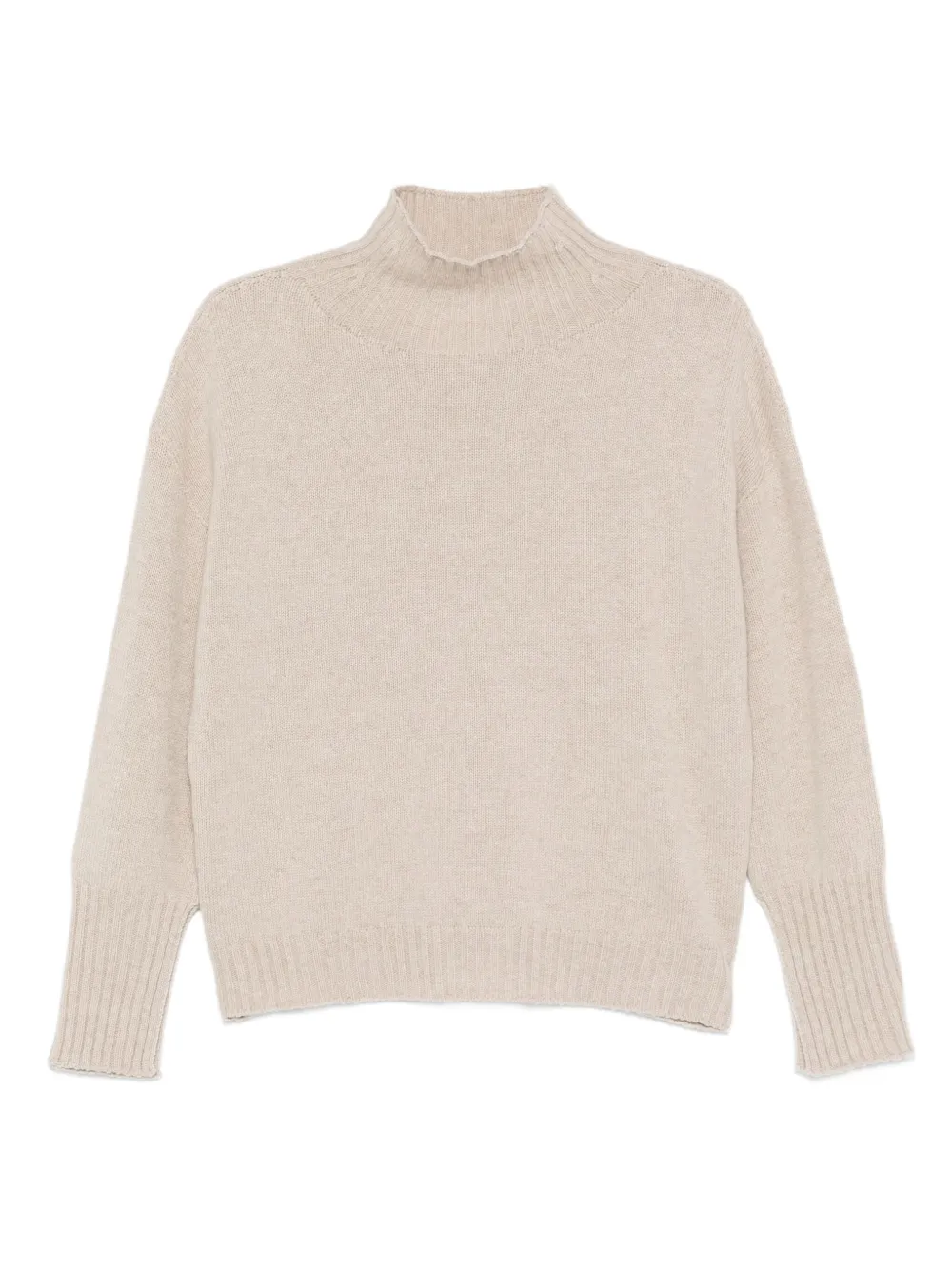 high-neck long-sleeves sweater