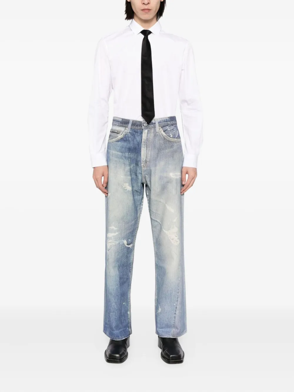 OUR LEGACY Third Cut printed denim jeans - Blauw