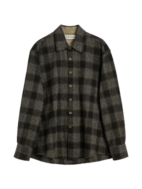 OUR LEGACY checked cotton shirt