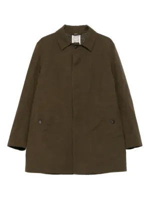 L'impermeabile New Dean Waxed raglan-sleeve Coat | Green | FARFETCH HU