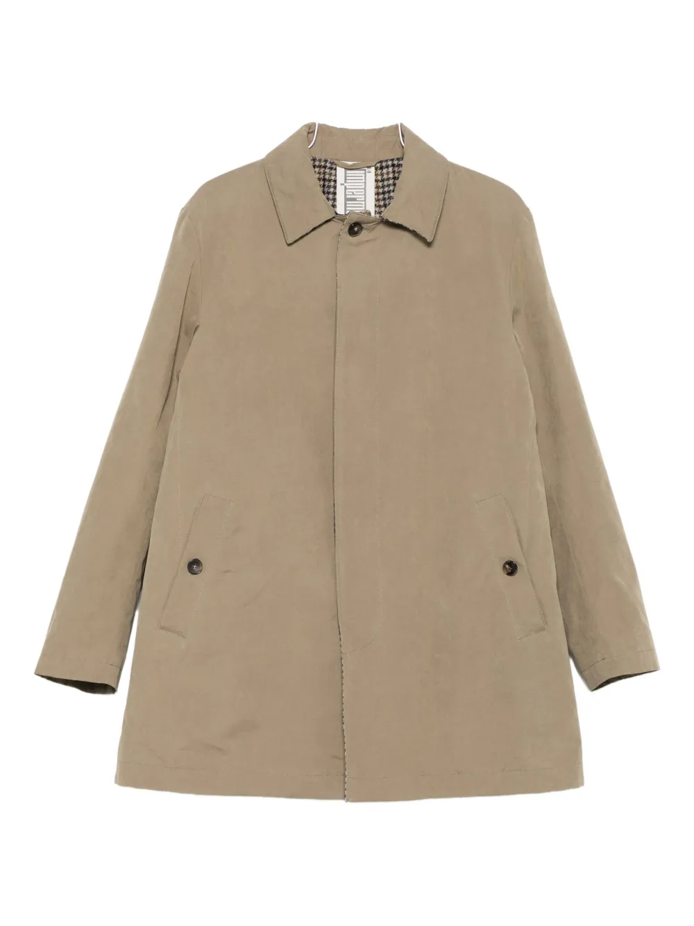 L'impermeabile Point-collar Single-breasted Jacket In Neutral